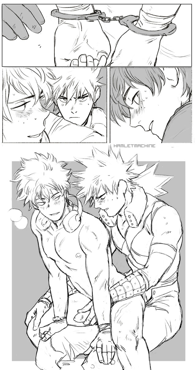 2boys bakugou_katsuki cuff_(restraint) cuffs erect_penis erect_while_penetrated gay gay_sex hamletmachine handcuffed handcuffs izuku_midoriya katsuki_bakugou looking_at_partner looking_back male male/male midoriya_izuku my_hero_academia on_lap restrained restrained_wrists sitting_on_lap spiky_hair yaoi