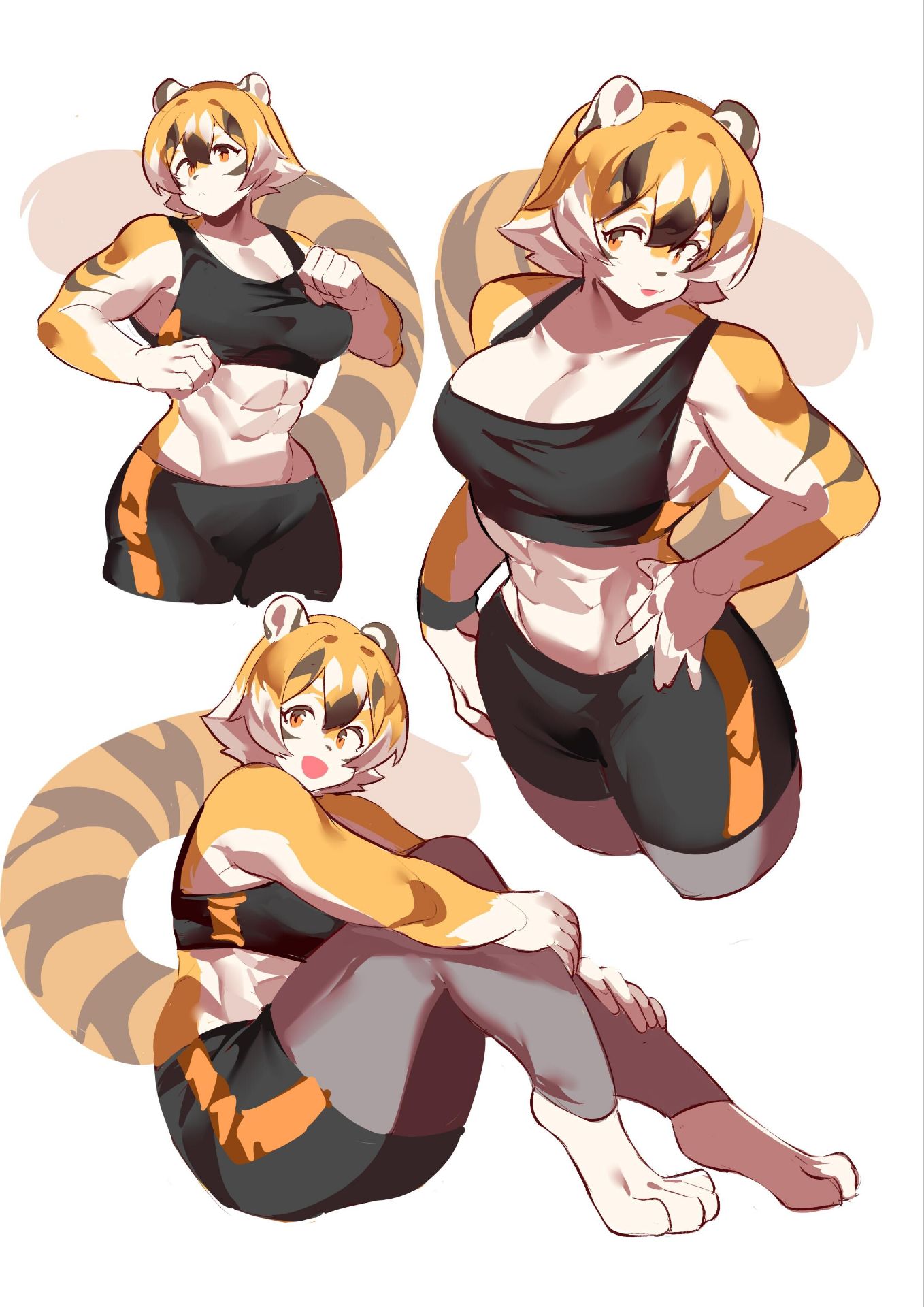 big_breasts breasts cleavage feline female furry huge_breasts mei_xiang mx99926 tagme thick_thighs tiger tiger_girl wide_hips