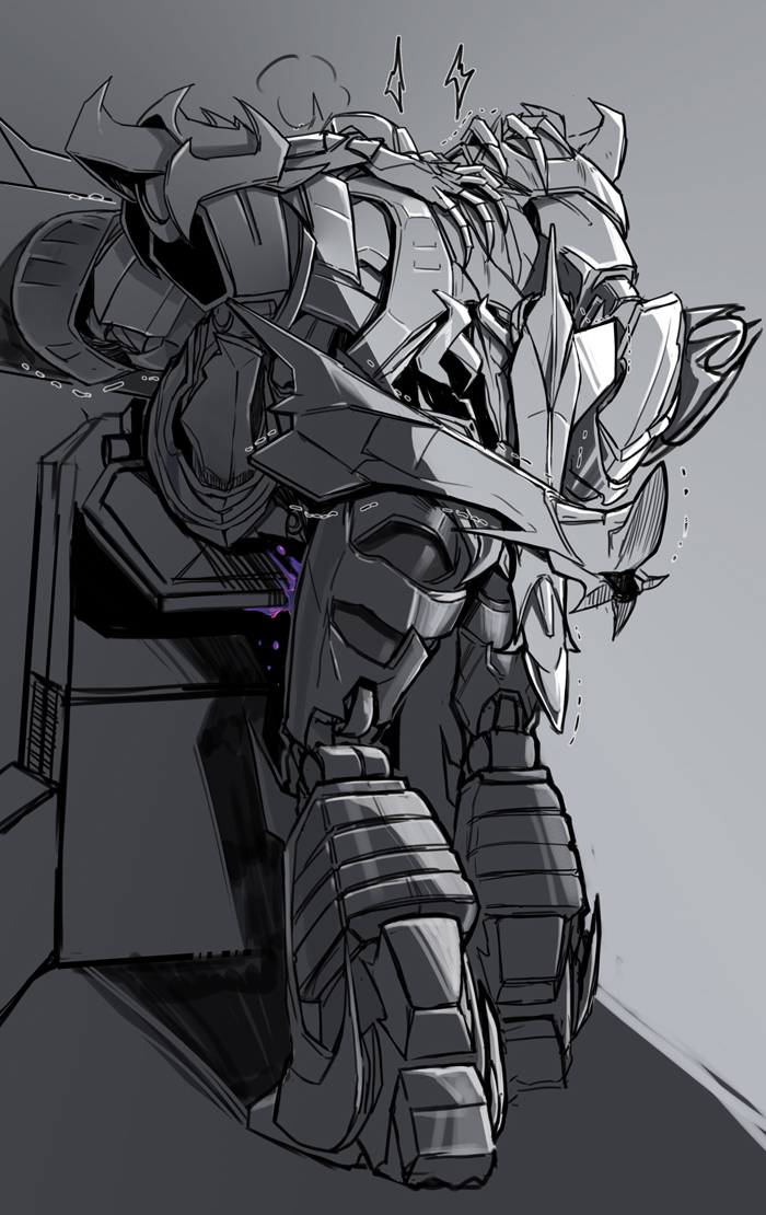 2boys, ambiguous penetration, claw marks, claws, cum, gay, high heels, legs crossed, male, male/male, mecha, megatron, monochrome, no visible face, no visible genitalia, robot, shuddering, starscream, transformers, transformers prime, yaoi