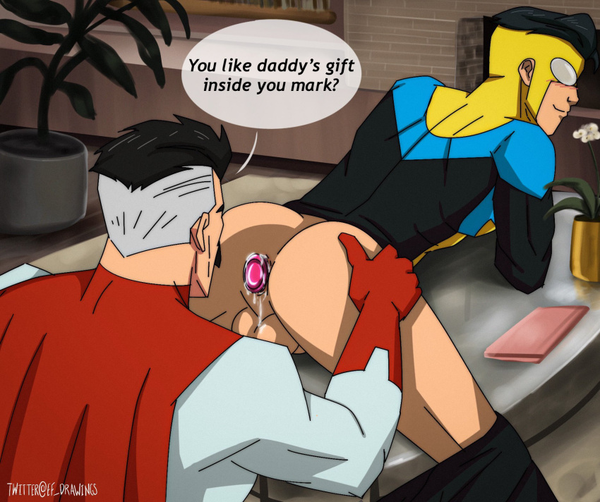 age_difference bara big_balls big_penis daddy dilf ef_drawings father_and_son gay incest invincible invincible_(comics) invincible_(superhero) invincible_(tv_series) male male_only mark_grayson muscle nolan_grayson omni-man penis superhero yaoi