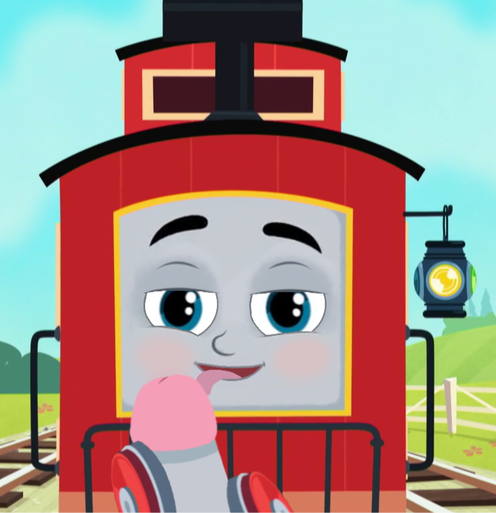 accurate_art_style banned_artist bruno_the_brake_car fellatio holding_penis licking_penis repost tagme thomas_and_friends thomas_and_friends_all_engines_go young