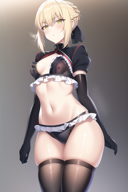 1girls ai_generated artoria_pendragon artoria_pendragon_(alter) blonde_hair blush breasts fate/grand_order fate/stay_night fate_(series) female hips light-skinned_female light_skin looking_at_viewer nai_diffusion pale-skinned_female pale_skin petite petite_body saber_alter small_breasts stable_diffusion thick_thighs thighs thunder_thighs wide_hips yellow_eyes