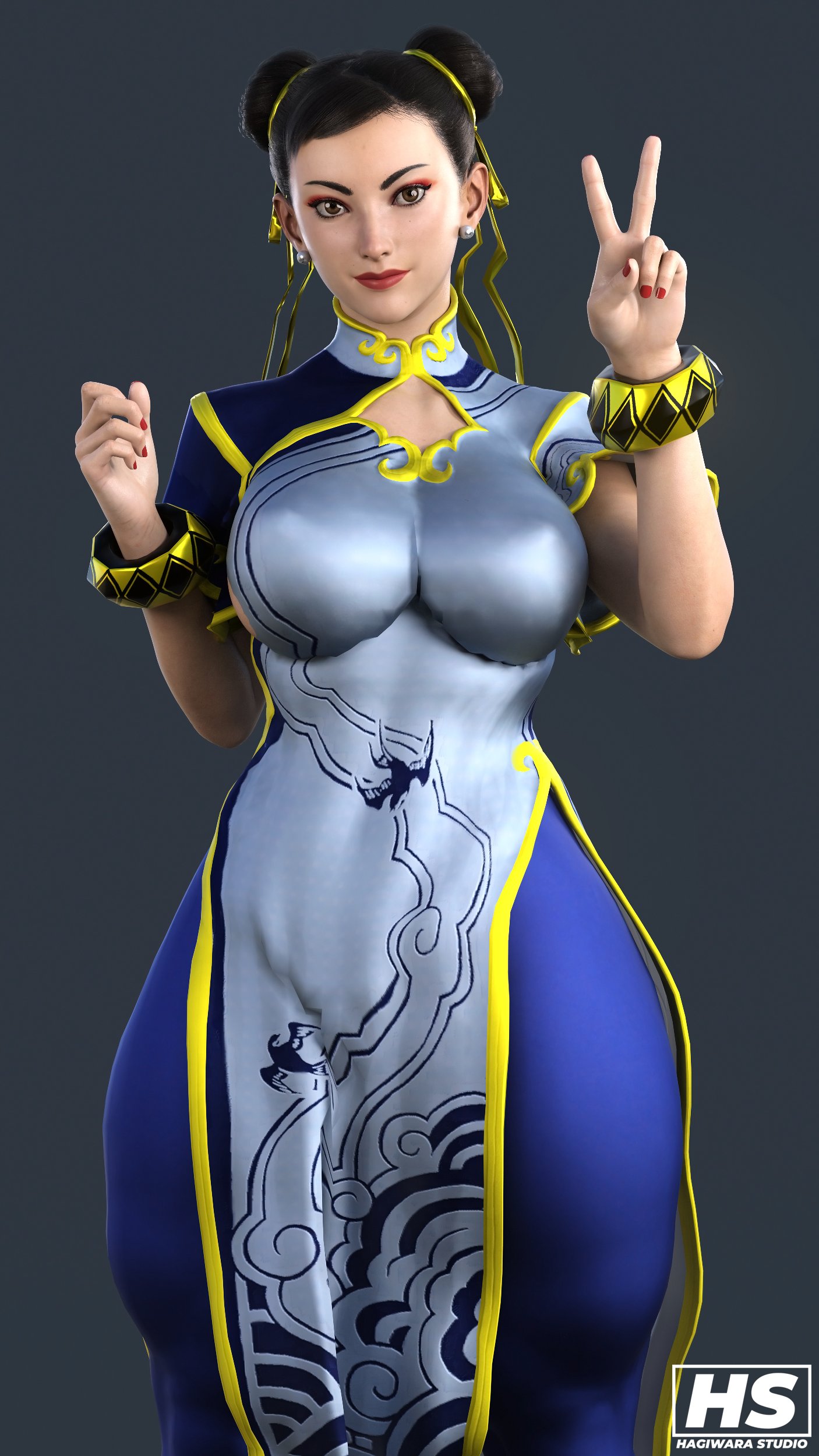 1girls, 3d, ass, ass focus, big ass, big breasts, breasts, capcom, chun-li, clothed, clothed female, clothes, clothing, curvaceous, female, female only, fully clothed, hagiwara studio, mature female, milf, solo, street fighter, street fighter 6, thick thighs, tight clothing, tights, toned, toned legs