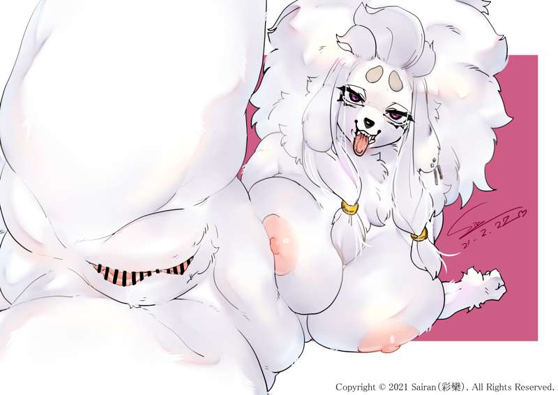 1girls 2021 big_breasts female female_only fur furry original sirn solo yiff