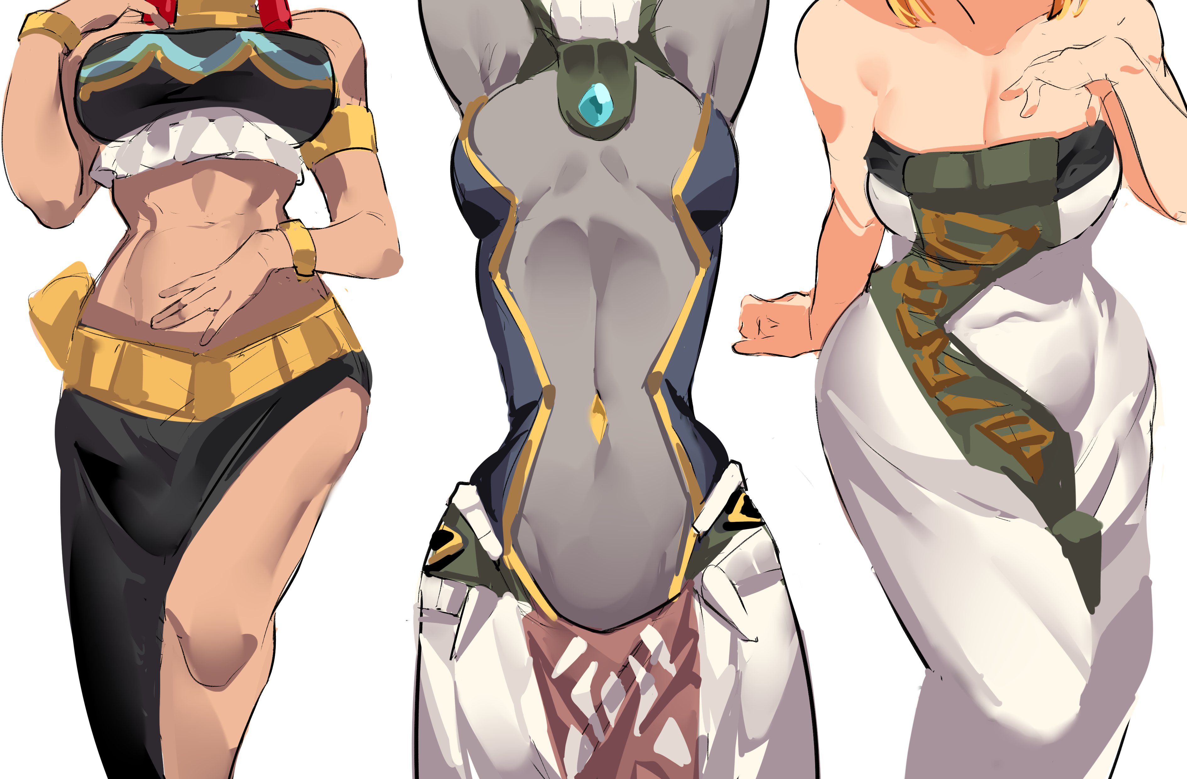 aspirindabaitu, big breasts, breasts, dark-skinned female, dress, female, gerudo, mineru, princess zelda, red hair, riju, tagme, tears of the kingdom, the legend of zelda, zelda (tears of the kingdom), zonai
