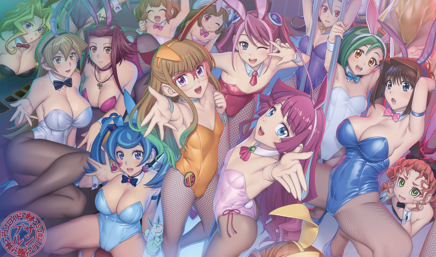 6+girls akiza_izinski alexis_rhodes anzu_mazaki armpits arms_up ass atachi_mimi blue_angel blush bunny_ears bunny_girl bunny_tail character_request cleavage closed_eyes fake_animal_ears female female_only fishnet_pantyhose hanging_breasts harem_girls high_heels hiiragi_yuzu hochun_mieru izayoi_aki kamishiro_rio kirishima_romin kotori_mizuki large_ass large_breasts looking_at_viewer mai_valentine mazaki_anzu medium_breasts multicolored_hair multiple_girls necklace ohdo_yuamu one_eye_closed open_mouth pantyhose playboy_bunny rio_kamishiro small_breasts spread_legs squatting suzume_inui tea_gardner tenjouin_asuka thick_thighs thighs tori_meadows wide_hips yu-gi-oh! yu-gi-oh!_5d's yu-gi-oh!_arc-v yu-gi-oh!_duel_monsters yu-gi-oh!_go_rush!! yu-gi-oh!_gx yu-gi-oh!_sevens yu-gi-oh!_vrains yu-gi-oh!_zexal yuamu_ohdo zaizen_aoi zuzu_boyle