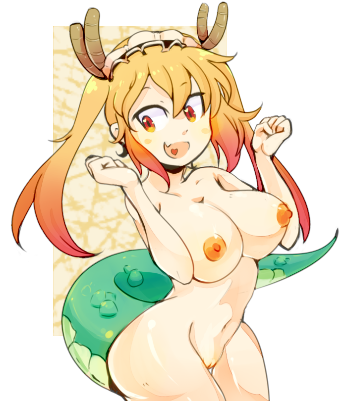 1girls 2019 anime_style big_breasts blonde_hair breasts color curvy digital_drawing_(artwork) digital_media_(artwork) dragon_maid female female_only green_tail headband light_skin looking_away maid_cap miss_kobayashi's_dragon_maid open_mouth pkbunny pkrabbithole psibunny pussy simple_background smile tail tohru_(dragon_maid) twintails wide_hips yellow_eyes