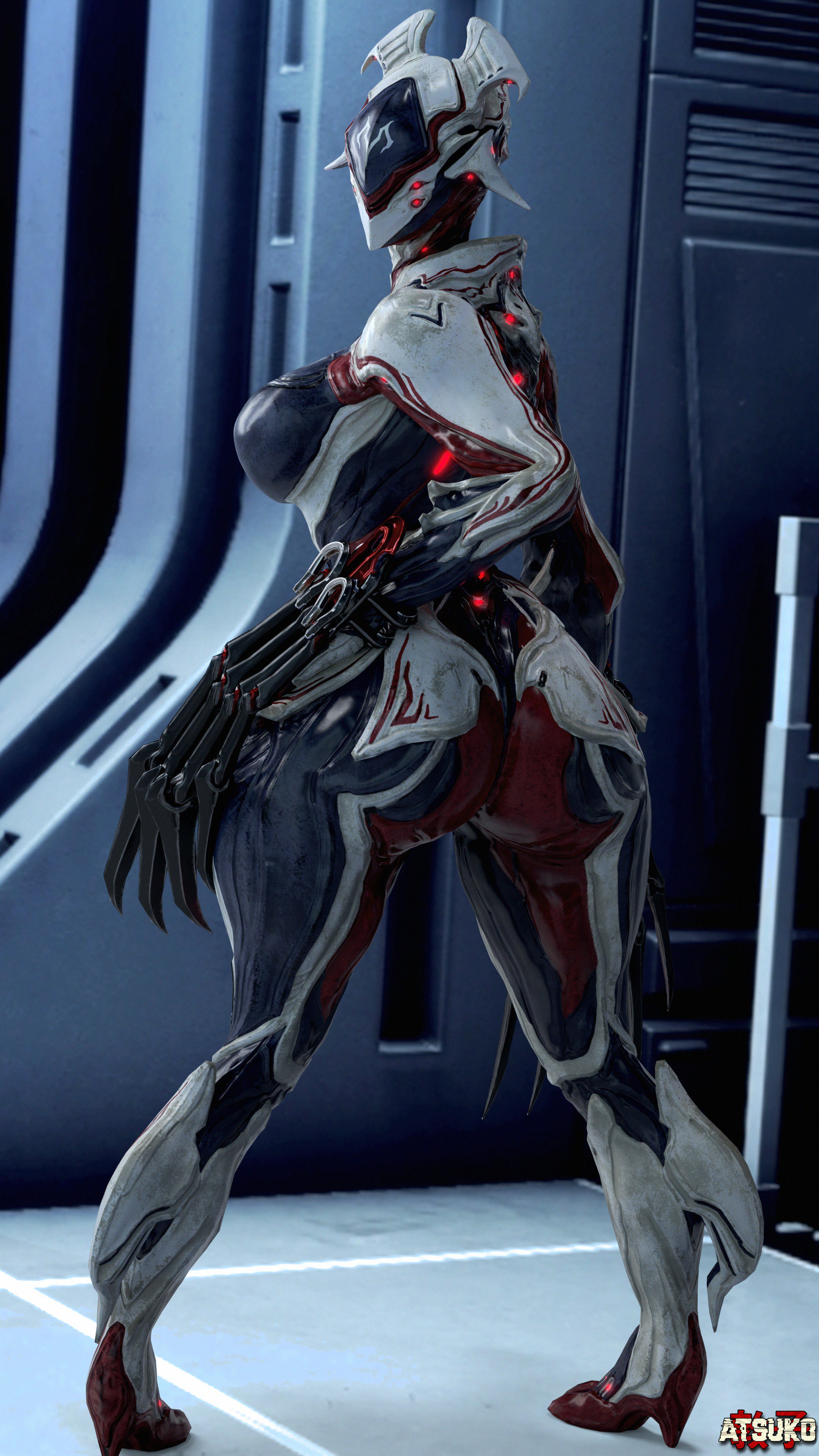 1girls, 3d, 3d (artwork), armor, ass, atsuko (artist), big ass, big breasts, breasts, curvy, curvy female, female, garuda (warframe), helmet, hourglass figure, solo, solo female, tagme, thick, warframe, wide hips