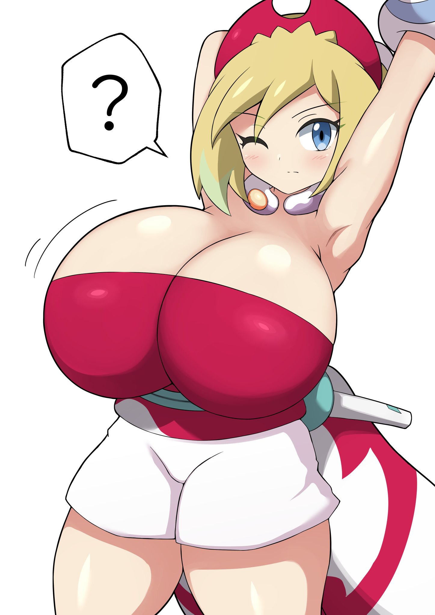 1girls, 2022, alternate breast size, big breasts, breasts, busty, cleavage, curvaceous, curvy, curvy body, curvy female, curvy figure, female, female focus, huge breasts, irida (pokemon), jaga334, japanese text, large breasts, nintendo, pokemon, pokemon legends: arceus, translated, voluptuous