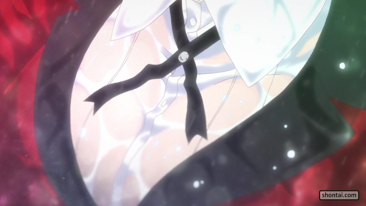 breasts, female, huge breasts, jabami yumeko, kakegurui, official art, school uniform, screencap, translucent clothing, wet clothes