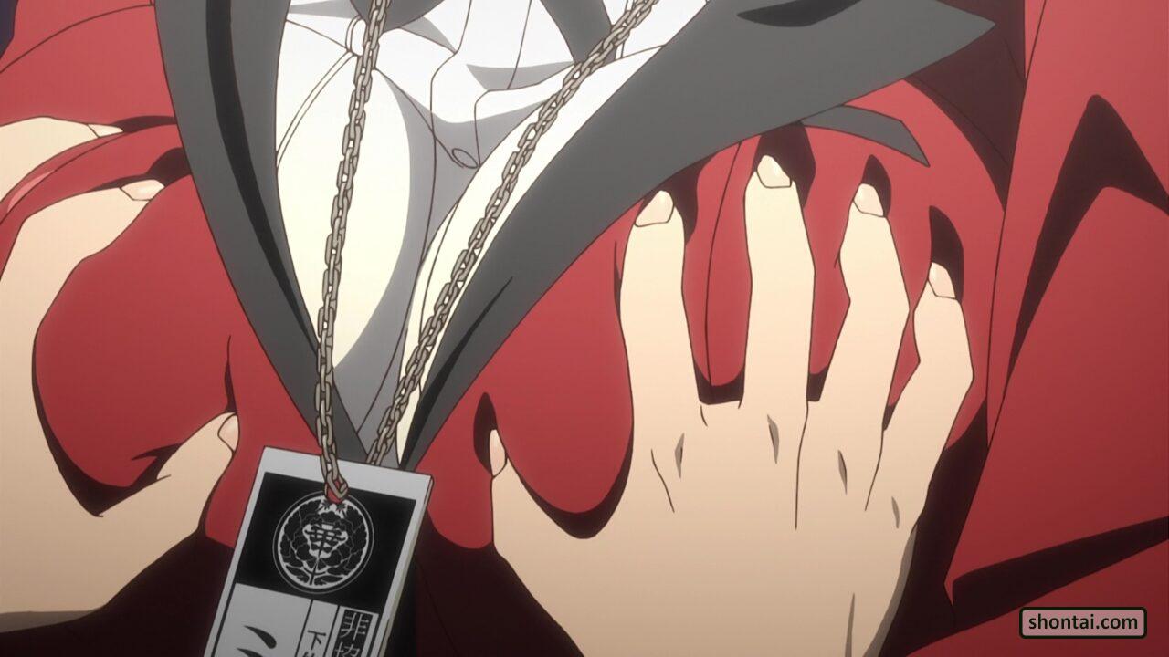 breasts, female, huge breasts, jabami yumeko, kakegurui, official art, school uniform, screencap