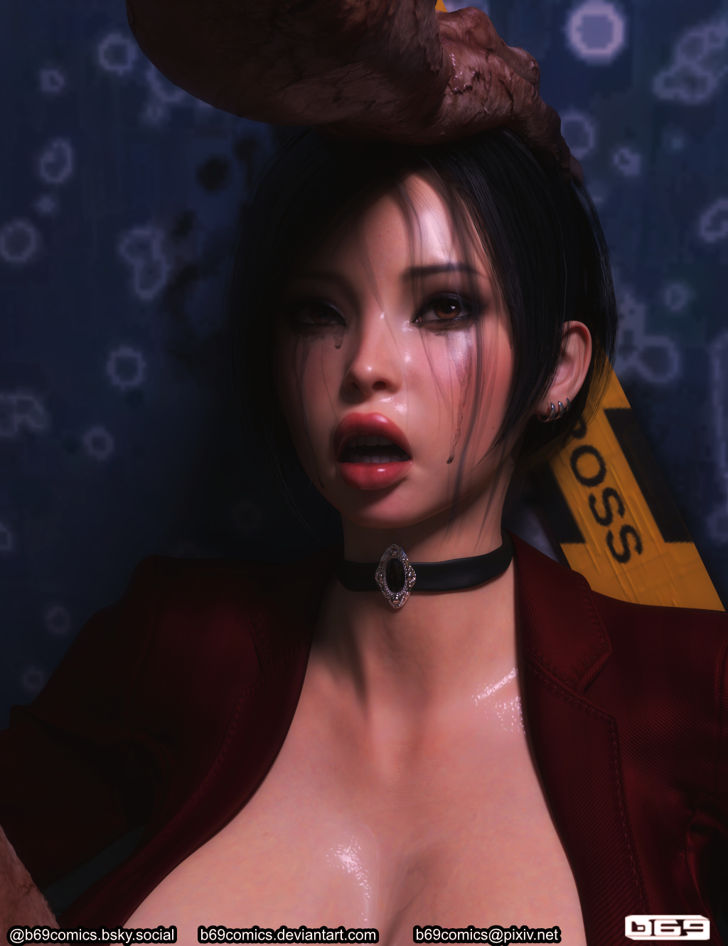 3d, ada wong, asian, asian bimbo, asian female, b69, big lips, bimbo, breasts, brunette hair, busty, curves, curvy, curvy body, curvy female, curvy figure, eyeshadow, female, full lips, hoe, hooker, huge breasts, humiliation, in trouble, large breasts, lipstick, makeup, mascara, mascara tears, open mouth, paag, prostitute, prostitution, resident evil, resident evil 2, resident evil 2 remake, ruined makeup, runny makeup, runny mascara