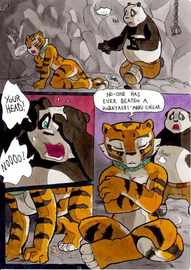 anthro better_late_than_never collar comic daigaijin dialogue english_text feline female fur furry kung_fu_panda master_po_ping master_tigress nude page_116 panda text tiger