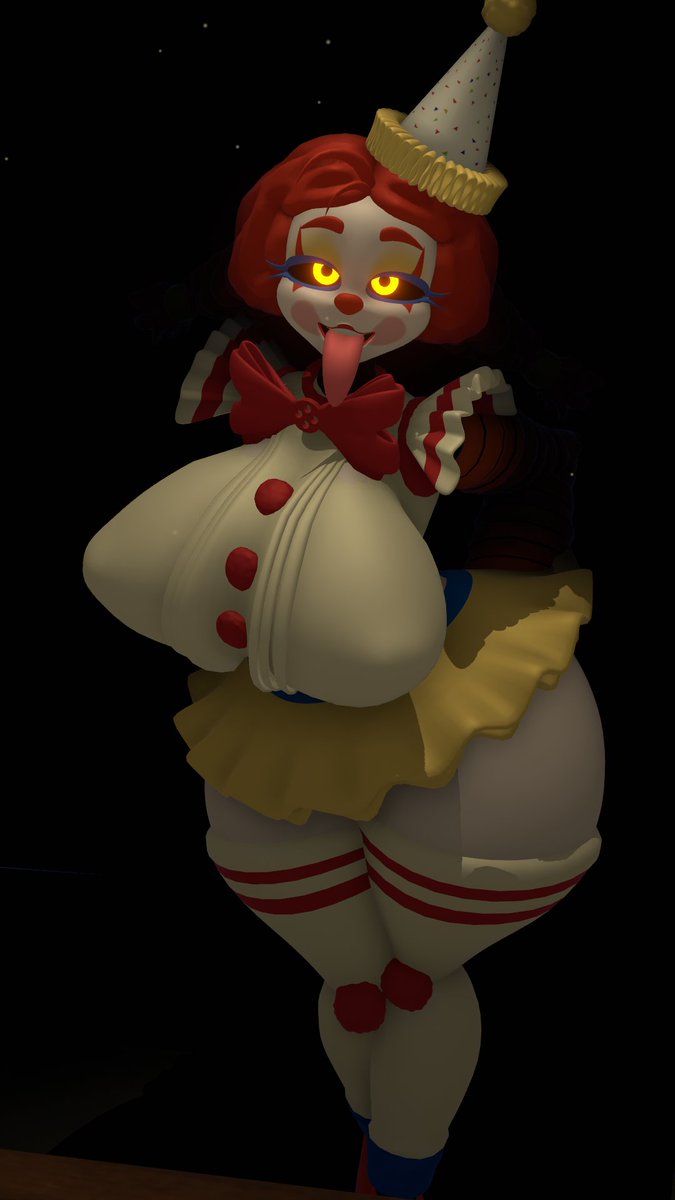 1girls, 2025, 2025s, 3d, animatronic, ass, big ass, big breasts, big butt, big thighs, black eyes, black pupils, black sclera, breasts, bust, busty, chest, clown, clown girl, curvaceous, curvy, curvy figure, digital media (artwork), female, female focus, female only, five nights at freddy's, five nights at freddy's: secret of the mimic, fnaf, fnaf secrets of the mimic, glowing eyes, hips, hourglass figure, huge ass, huge breasts, huge butt, huge thighs, jackie (fnaf), jackie (mishuuyu), large ass, large breasts, large thighs, legs, mature, mature female, mishuyuu (modeler), orange eyes, red hair, red-haired female, redhair, redhead, redhead female, robot, robot girl, scottgames, secrets of the mimic, short hair, short red hair, silver2299, skirt, slim waist, solo, solo female, solo focus, steel wool studios, the mimic (fnaf), thick, thick hips, thick legs, thick thighs, thighs, voluptuous, waist, wide hips, wide thighs, yellow skirt