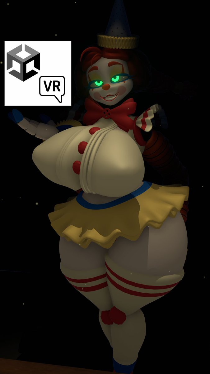 1girls, 2025, 2025s, 3d, 3d (artwork), 3d model, animatronic, animatronic female, ass, big breasts, black background, black eyes, black pupils, black sclera, bow tie, bowtie, breasts, bust, busty, chest, clown, clown girl, curvaceous, curvy, curvy figure, digital media (artwork), english, english text, eyebrows, female, female focus, female only, five nights at freddy's, five nights at freddy's: secret of the mimic, fnaf, fnaf secrets of the mimic, green eyes, hi res, hips, hourglass figure, huge ass, huge breasts, jackie (fnaf), jackie (mishuuyu), large breasts, legs, looking at viewer, mature, mature female, mishuyuu (modeler), red bow tie, red bowtie, red eyebrows, red hair, red nose, red-haired female, scottgames, secrets of the mimic, silver2299, slim waist, smile, smiling at viewer, solo, solo female, solo focus, standing, steel wool studios, teeth, text, the mimic (fnaf), thick, thick ass, thick butt, thick hips, thick legs, thick thighs, thighs, twintails, twintails (hairstyle), video games, voluptuous, waist, white body, wide hips