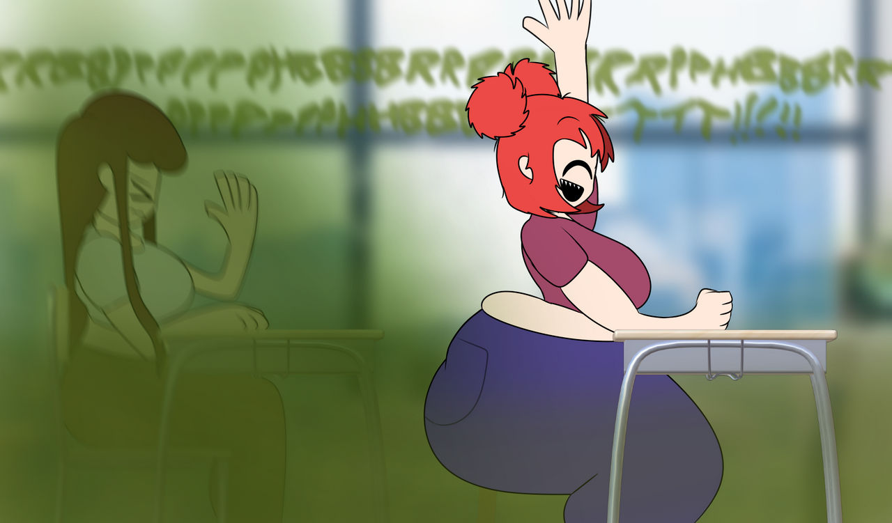 2girls about_to_fart angry ass_envy big_ass big_breasts big_butt big_thighs classroom fart farting farting_in_face farting_on_another farting_on_face fat_ass huge_ass huge_breasts huge_butt jealous jealous_female looking_at_ass memphisdx metallicdx oc original_character original_characters