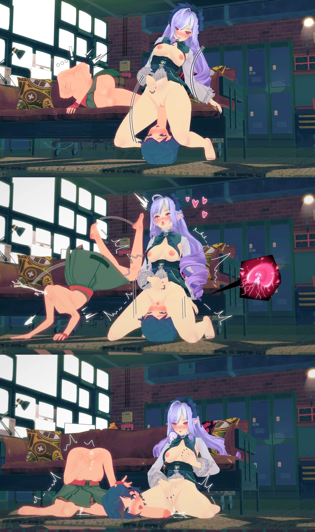 2girls, 3d, after ejaculation, belle (zenless zone zero), censored, cum, cum in pussy, female, female ejaculation, fff666002, futanari, holding head, intersex, monophallia, more at source, mosaic censoring, multi genitalia, multi pussy, multiple images, penis, penis neck, pussy, pussy juice, pussy neck, unusual anatomy, unusual anatomy placement, unusual genitalia placement, unusual penis placement, unusual pussy placement, vaginal penetration, vivian (zenless zone zero), vivian banshee, what, zenless zone zero