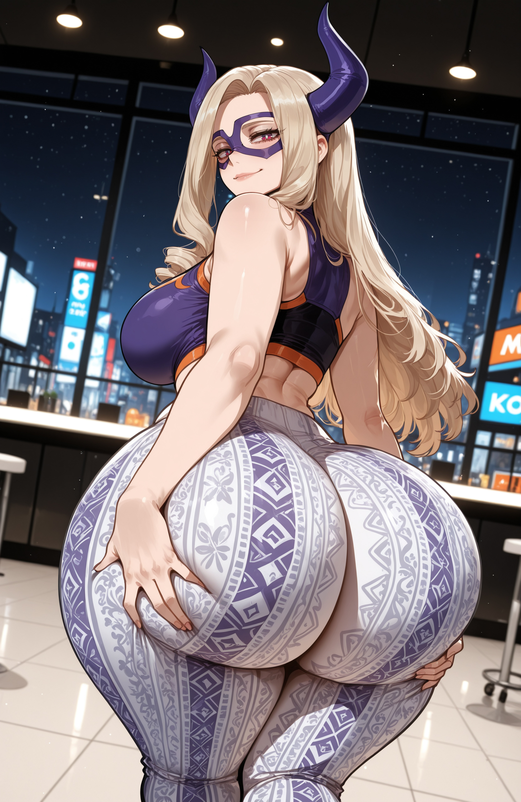 1girls, ai generated, ass, ass focus, ass up, big ass, big breasts, big thighs, boku no hero academia, breasts, female, female only, flare pants, forbidden pants, gigantic ass, grabbing own ass, huge ass, light-skinned female, miyuai, mount lady, my hero academia, sexy, sexy pose, solo, spreading own ass, thick ass, thick butt, thick thighs, tight clothing, tight fit, yuu takeyama