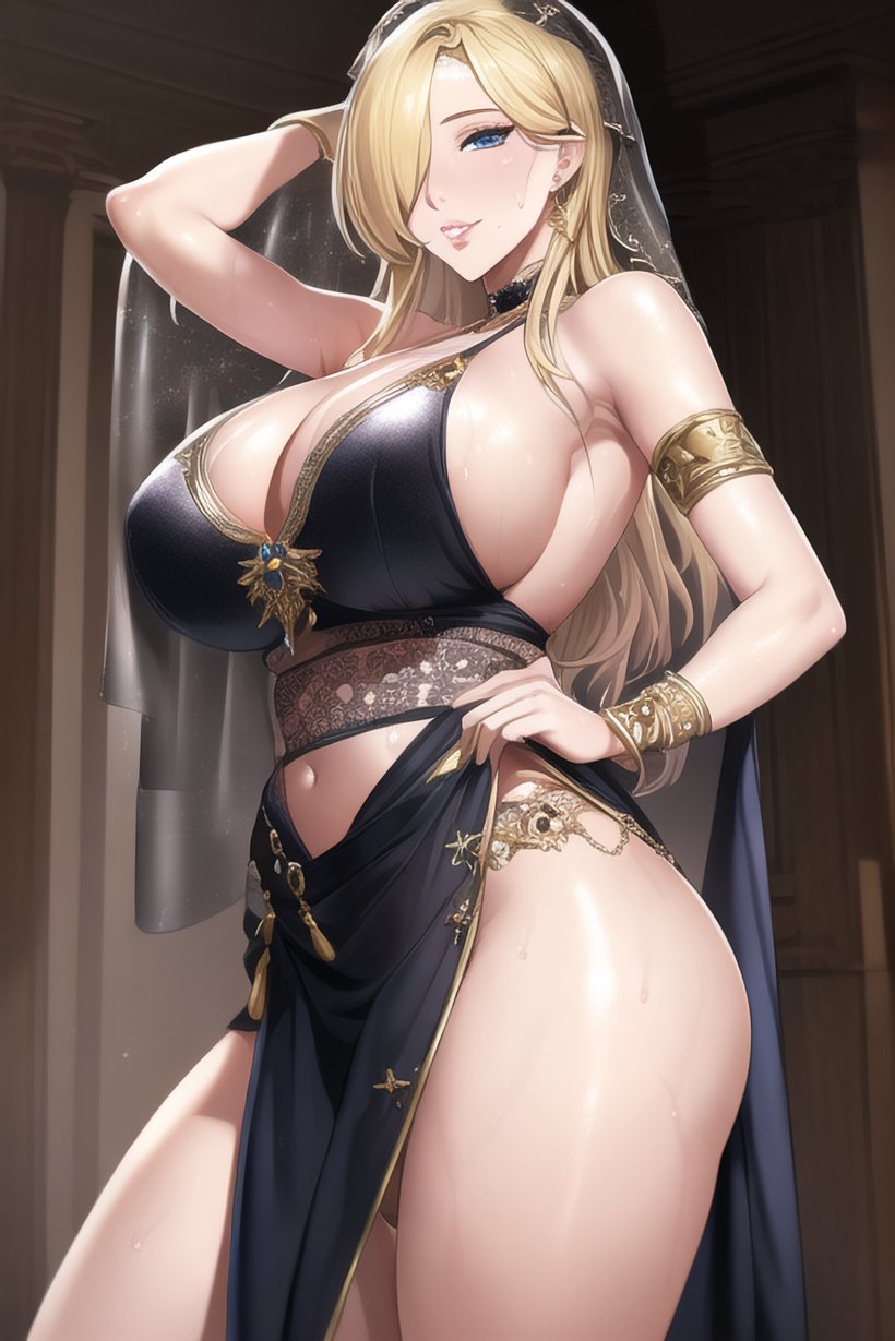 1girls, ai generated, big breasts, blonde hair, breasts, bulging breasts, curvaceous, curvy female, curvy figure, female, female only, long hair, looking at viewer, nai diffusion, original, smiling at viewer, solo, stable diffusion, voluptuous female