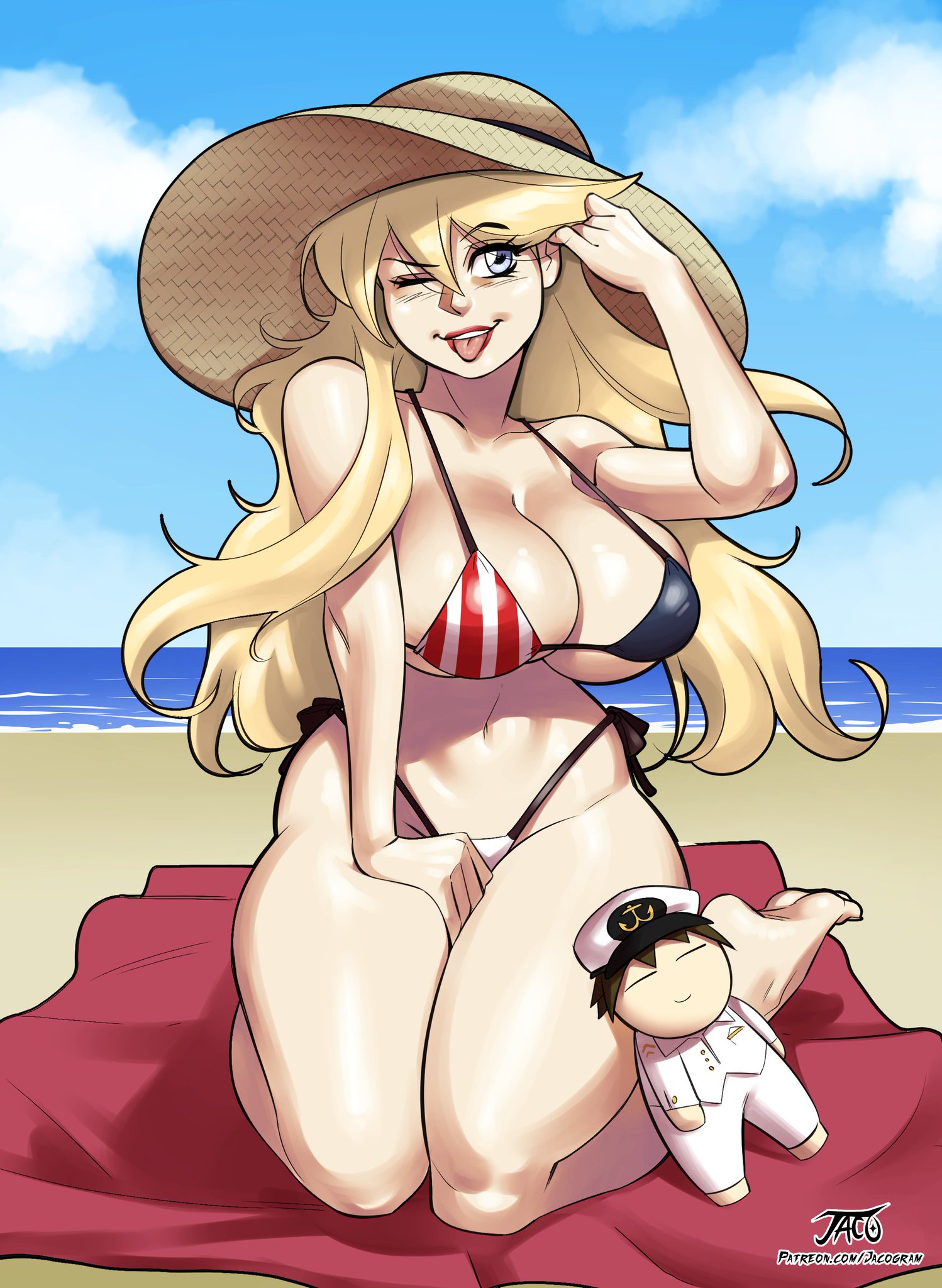 1girls, artist name, ass, big ass, big breasts, breasts, busty, cleavage, eyebrows, eyelashes, eyes, female, female focus, female only, fit, fit female, hair, hips, hourglass figure, huge ass, huge breasts, human, iacolare, iowa (kantai collection), jacogram, kantai collection, large ass, large breasts, legs, light skin, light-skinned female, thick, thick legs, thick thighs, thighs, toned, toned female, upper body, voluptuous, waist, wide hips