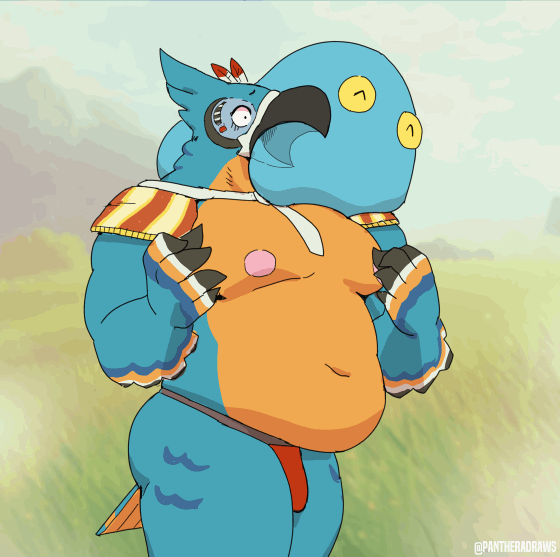 1boy anthro ass_expansion avian avian_humanoid beak belly belly_expansion big_belly blue_fur breast_expansion breath_of_the_wild chubby chubby_male fat fat_man fur furry humanoid kass kass_(tloz) kass_(zelda) male male_focus male_only malesub overweight overweight_male slime tagme the_legend_of_zelda the_legend_of_zelda:_breath_of_the_wild weight_gain