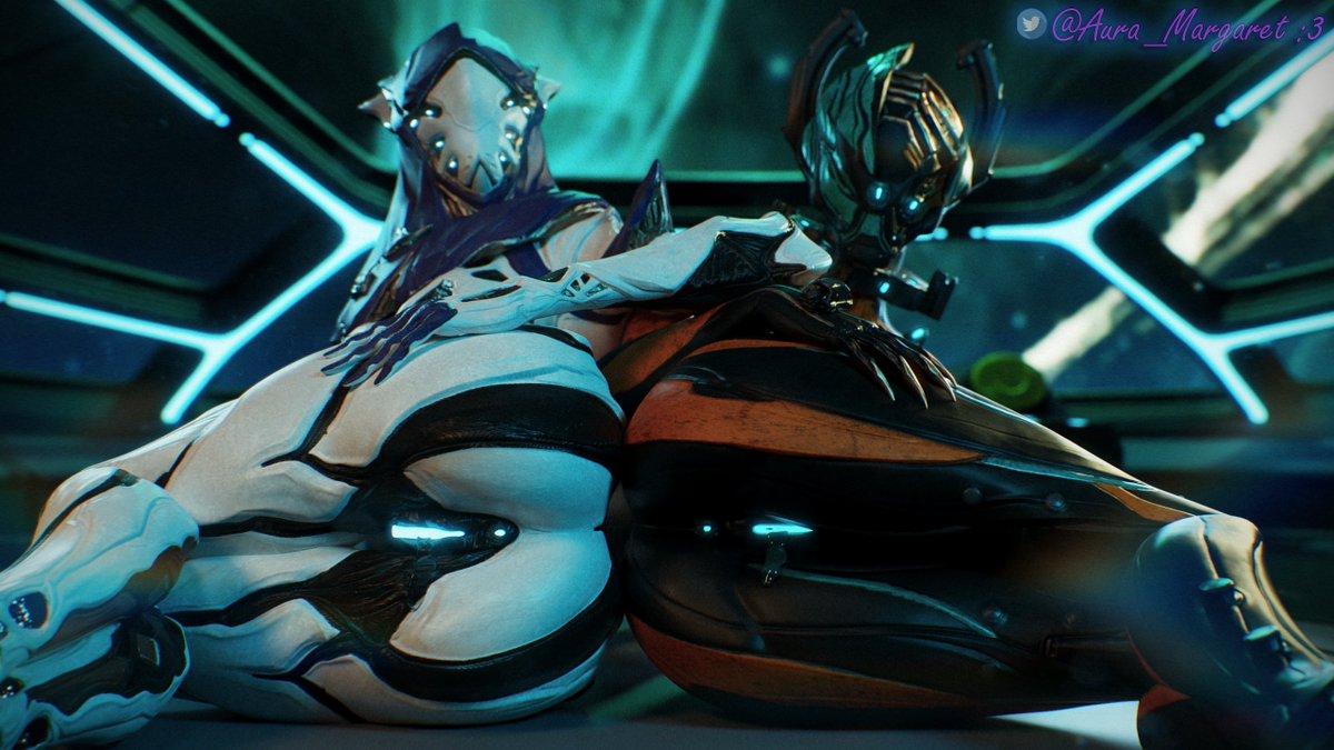 2girls 3d 3d_model alien alien_girl anus auramargaret big_ass blue_pussy duo duo_female glowing glowing_genitalia glowing_pussy presenting presenting_hindquarters presenting_pussy pussy tagme valkyr_(warframe) warframe wisp_(warframe)