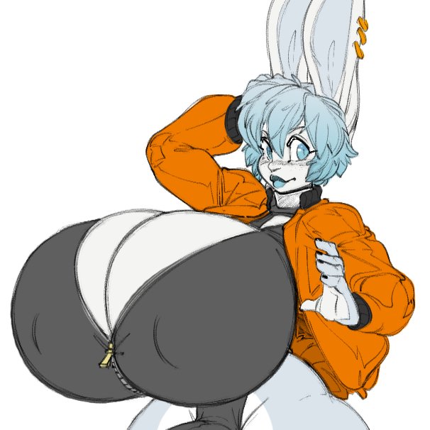 big breasts, boy, breasts, busty male, cute, furry, male, male with breasts, nipple bulge, stretched clothing, tristan (bluebunboi)