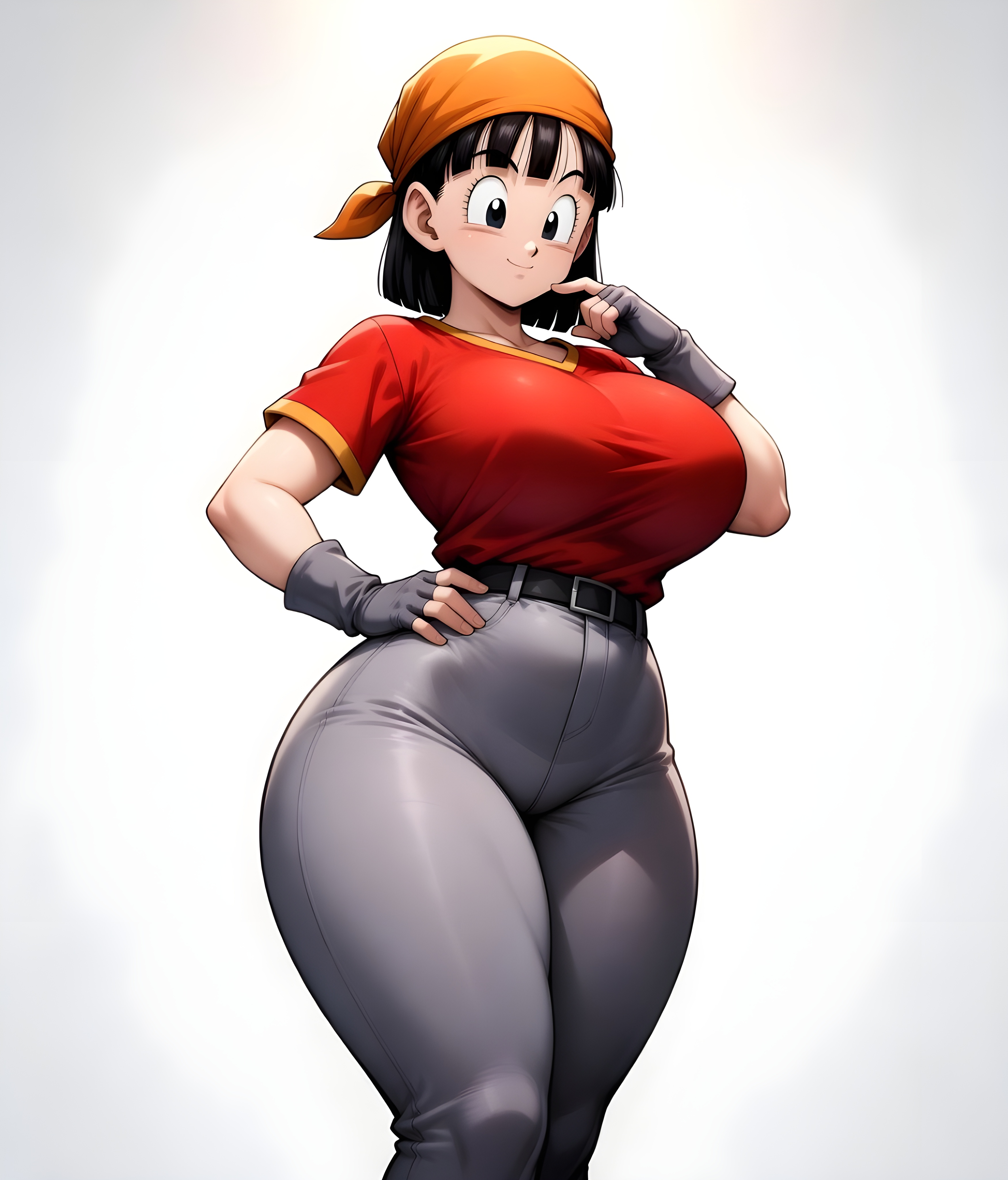 1female, 1girls, aged up, ai generated, big ass, big breasts, big butt, brasil louco, bubble ass, bubble butt, clothed, clothed female, curvaceous, curvy, curvy body, curvy female, curvy figure, cute, dragon ball, dragon ball gt, dragon ball super, dragon ball z, female, female focus, female only, front view, full body, full clothed, fully clothed, huge breasts, jeans, looking at viewer, looking back, pan (dragon ball), saiyan, saiyan female, seducing, seducing viewer, seductive, seductive look, seductive pose, seductive smile, sexy, sexy body, sexy pose, shortstack, shueisha, simple background, solo, solo female, solo focus, tagme, thick, thick ass, thick body, thick butt, thick legs, thick thighs, toei animation, voluptuous, white background