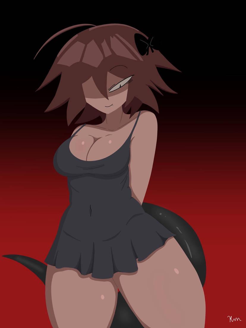 alice (fundamental paper education), breasts, demon girl, dress, fundamental paper education, thick thighs