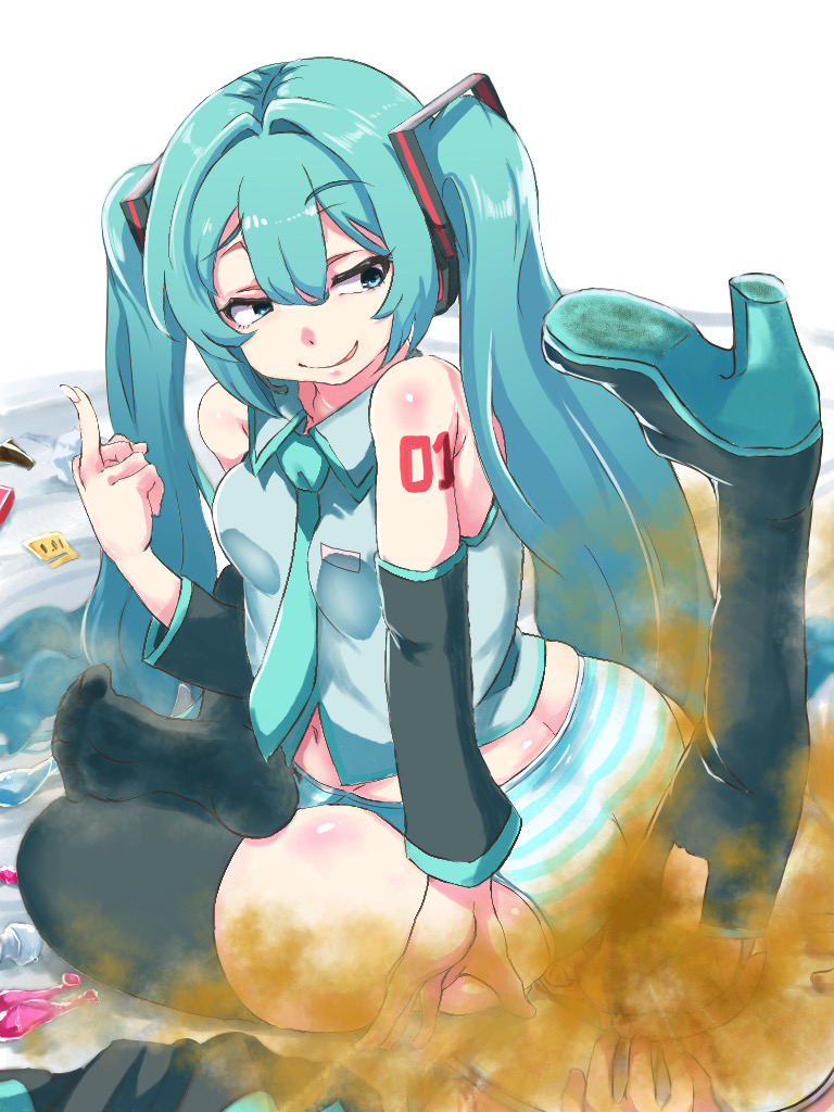 1boy, 1girl, 1girls, angiefartfetish, anji (pixiv), aqua eyes, aqua hair, armpit fetish, ass, big ass, blue hair, boot fetish, boots, boots removed, bullying, condom, condoms, detached sleeves, faceless male, facesitting, fart, fart cloud, fart fetish, farting, farting in face, farting on face, feet, female, femdom, flipping off, foot fetish, foot focus, hatsune miku, headphones, holding phone, humiliation, large ass, long hair, male, middle finger, navel, necktie, nylons, panties, peeing, peeing in mouth, peeing on another, peeping, pinned down, sadism, sadistic, scat, sitting, sleeveless, smelling ass, smelly, smelly feet, smile, solo, stained panties, striped, striped panties, thick ass, thick thighs, thighhighs, toilet, toilet slave, twintails, underwear, upskirt, very long hair, vocaloid