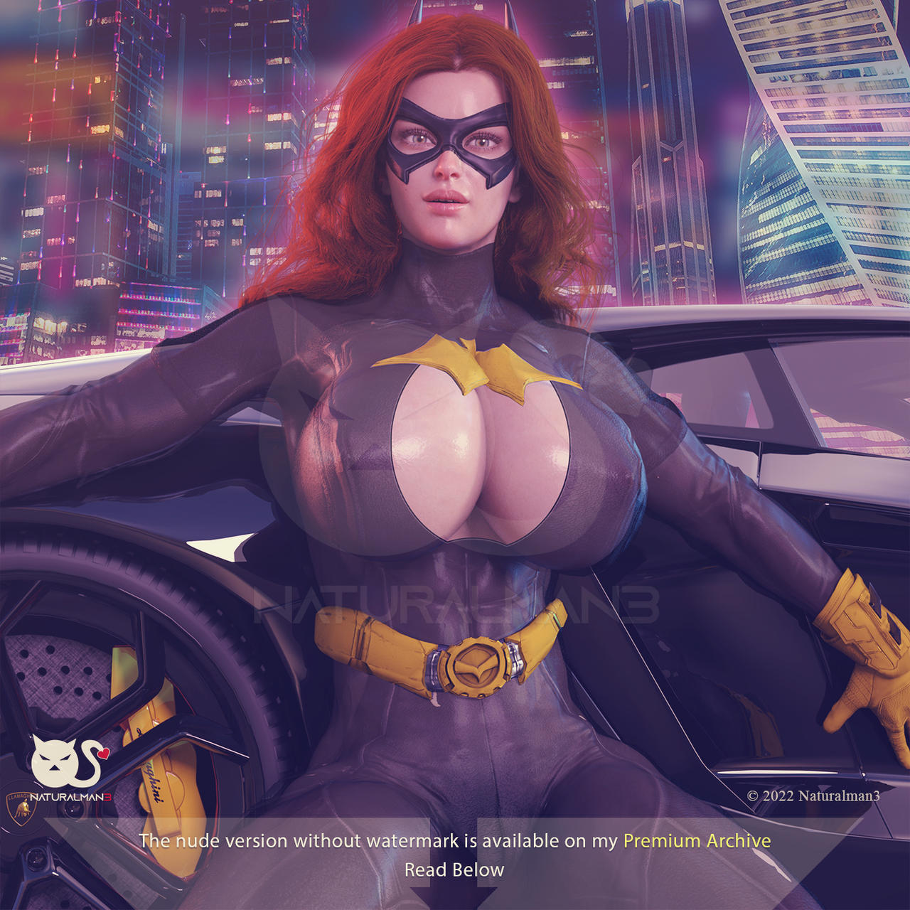 1girls 3d artist_name barbara_gordon batgirl batman_(series) big_breasts busty cleavage curvaceous curvy dc dc_comics digital_media_(artwork) eyebrows eyelashes eyes female female_only gotham_knights hair hourglass_figure huge_breasts large_breasts light-skinned_female light_skin lips naturalman3 red_hair solo voluptuous voluptuous_female waist watermark wheelchair