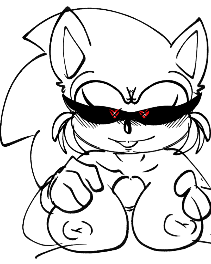 1boy 1girls black_and_white eye_contact kenji_grimm lady_x_(female_lord_x) lord_x paizuri pov pov_eye_contact red_eyes rule_63 sonic.exe sonic_(series) staring staring_at_viewer