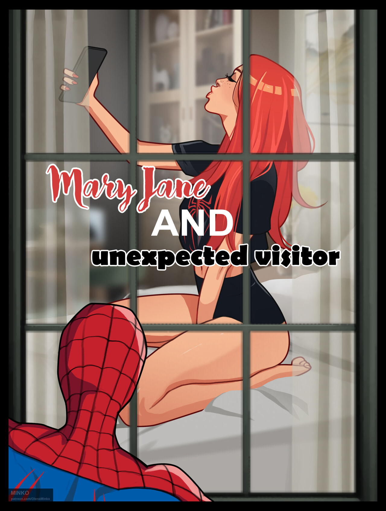1boy, 1girls, canon couple, comic, comic page, female, male, male/female, marvel, marvel comics, mary jane watson, minko, peter parker, red hair, spider-man, spider-man (series), straight hair, superhero