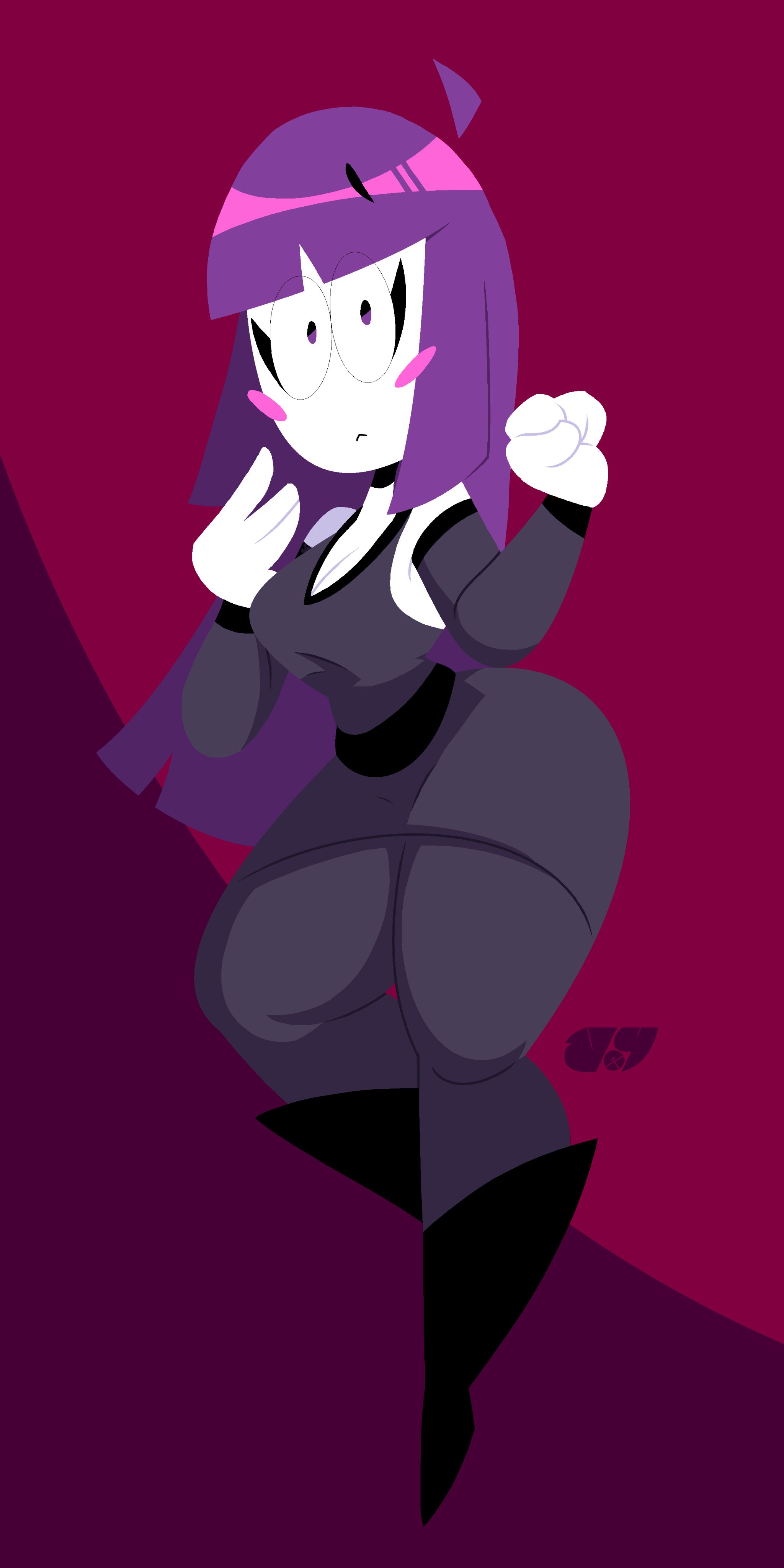 1girls, big breasts, big hips, breasts, female, fully clothed, jjoyplus, lila (spooky month), milf, no outlines, spooky month, tagme, thighs, toony