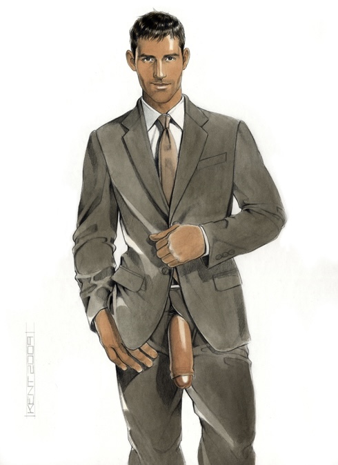 kentartwork male male_focus male_only suit_and_tie