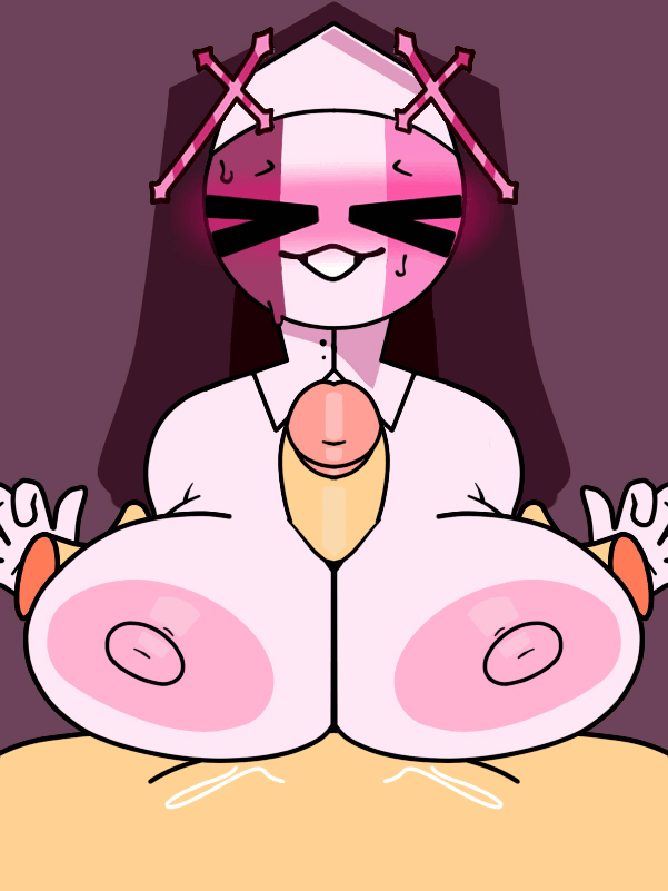 1boy, 1girls, animated, anonymous artist, beat banger, beat banger (friday night funkin), big breasts, blush, breasts, female, fnf mods, friday night funkin, friday night funkin (beat banger), friday night funkin mod, looking at viewer, male, nipples, paizuri, sarvente (dokki.doodlez), sarvente (friday night funkin), thick thighs, titfuck, titjob, toriel beat banger