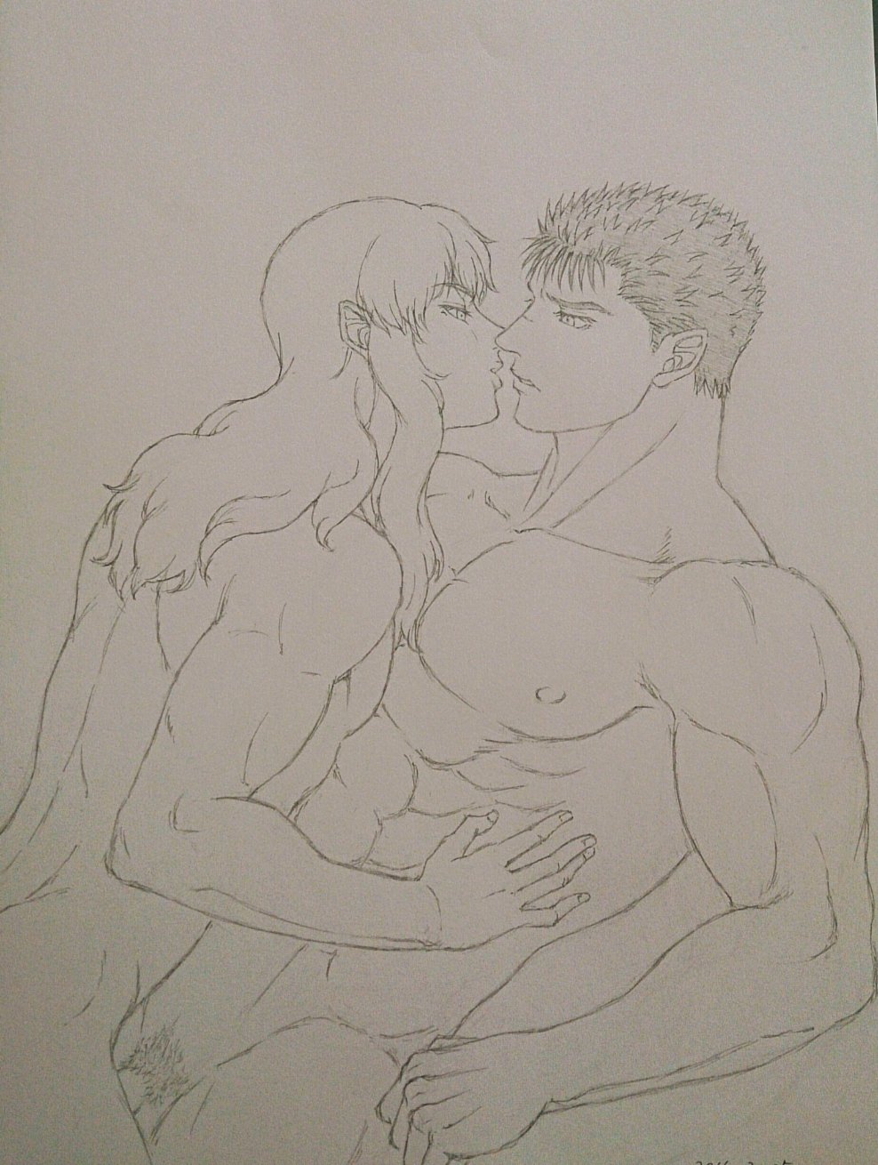 2boys barely_visible_genitalia berserk duo gay griffith guts_(berserk) male male/male male_only muscular_male nude_male yaoi yu_prophet