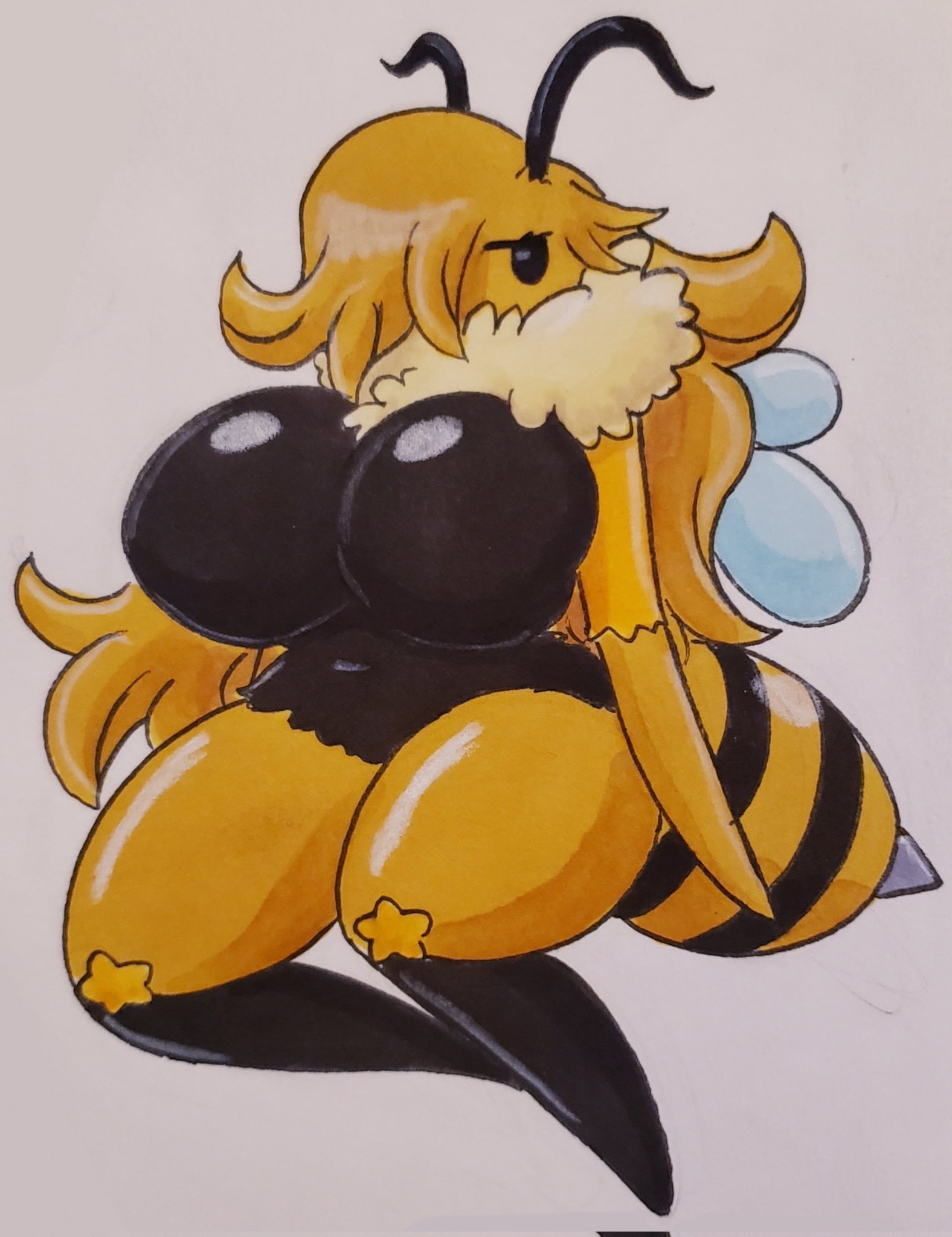 1girls, anthro, anthro only, anthrofied, bee, big breasts, breasts, female, female only, hips, huge breasts, humanoid, jumneyarts, large breasts, queen bee, solo, solo female, tagme, thick, thick thighs, thighs, top heavy, wide hips