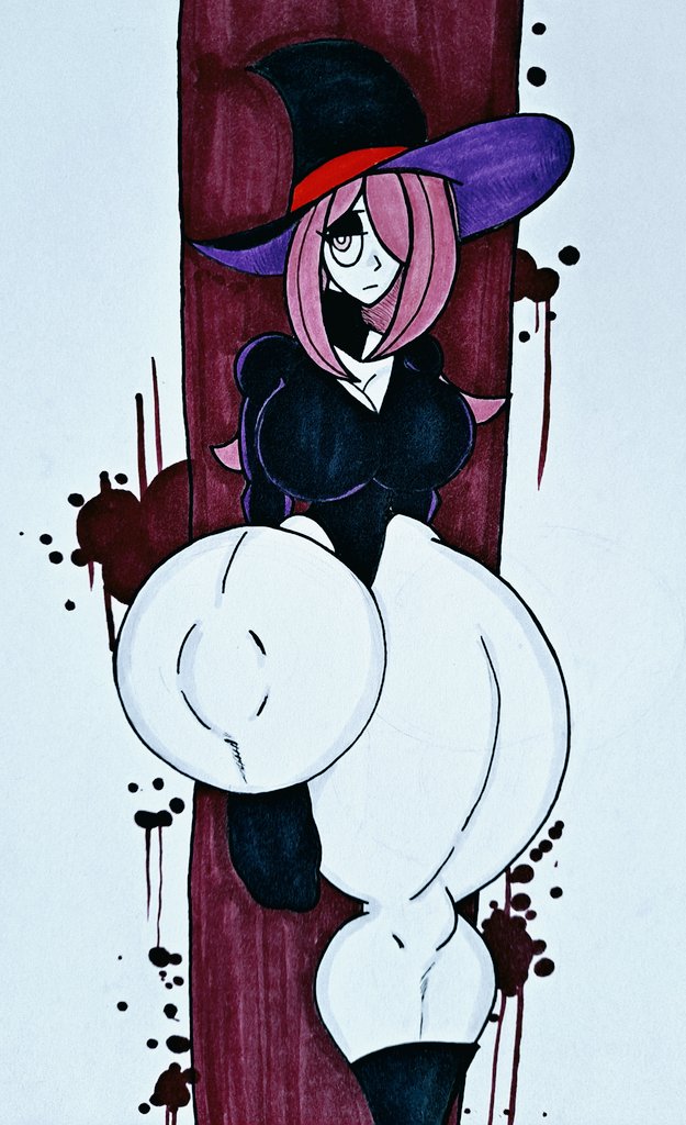 1girls aged_up female female_only hyper hyper_thighs large_breasts little_witch_academia nutboiart8008 solo solo_female sucy_manbavaran tagme thick_thighs thighs thin_waist thunder_thighs traditional_media_(artwork)