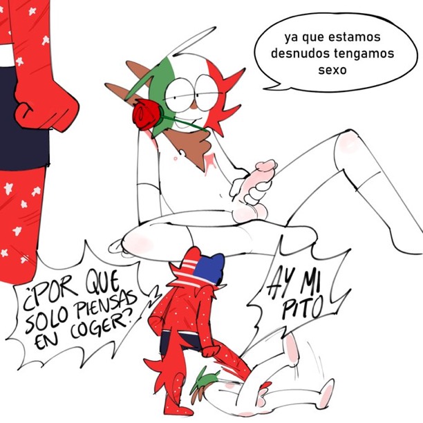 2boys ailewzol countryhumans gay male male/male male_only masturbation mexico_(countryhumans) spanish_text stickman text underwear united_states_of_america_(countryhumans)