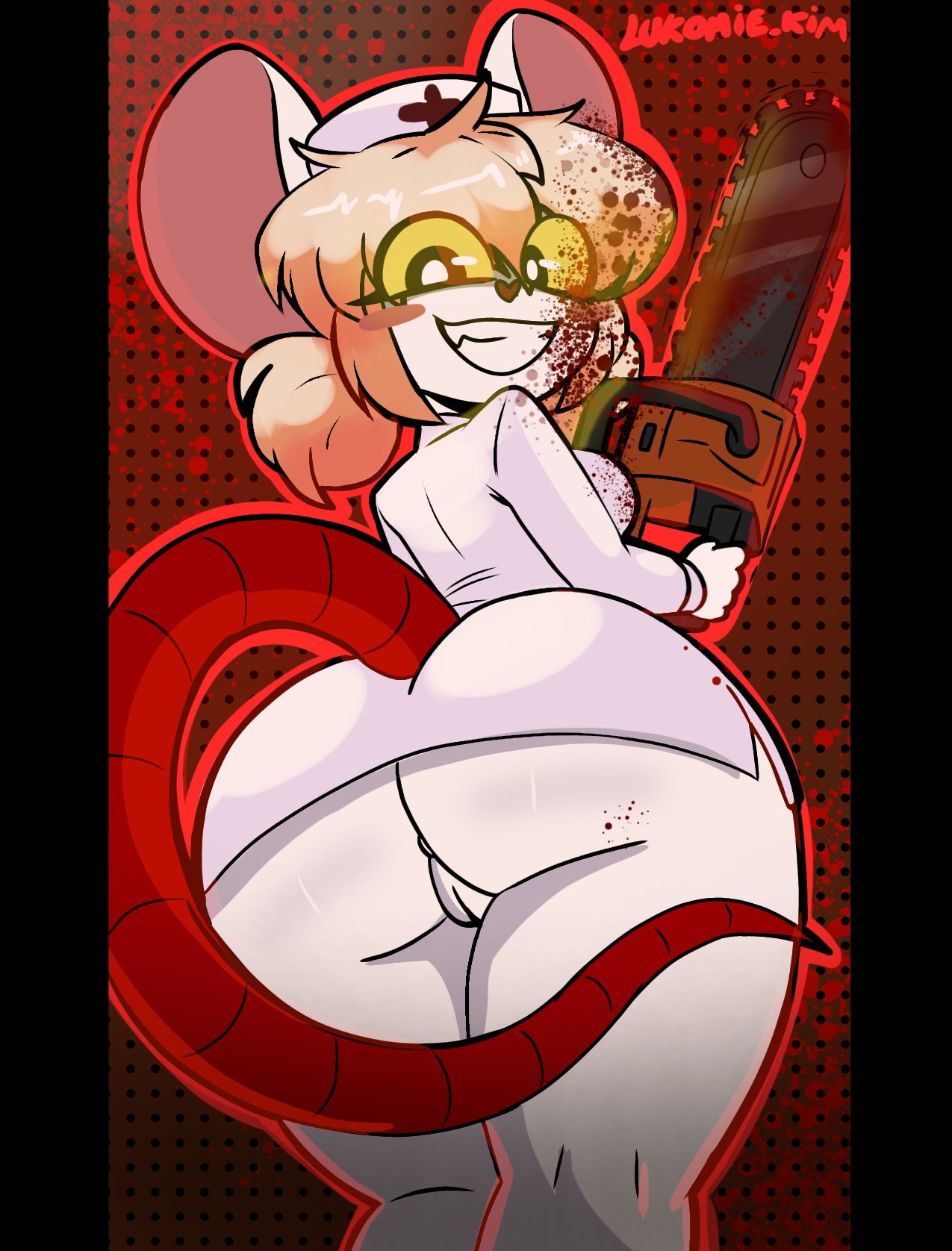 blood, furry, liamvickers 98, lorna (terrible mouse), mouse, mouse girl, sexy, solo, tagme, terrible mouse