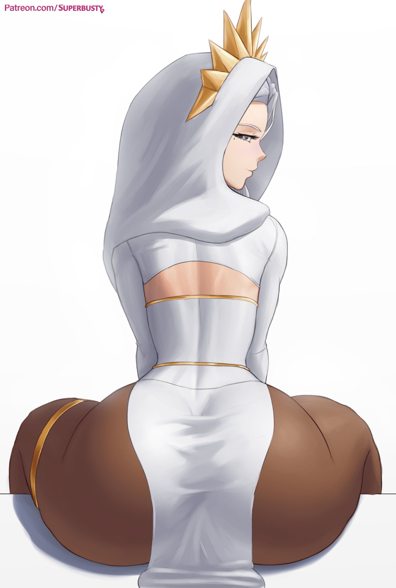 1girls, ass, auriel (superbusty), back view, big ass, female, original, original character, superbusty, thick ass, thick thighs