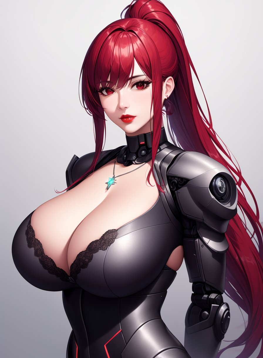 1girls, ai generated, big breasts, breasts, bulging breasts, female, female only, kurenai (claire miyamoto), looking at viewer, nai diffusion, original, red hair, solo, stable diffusion