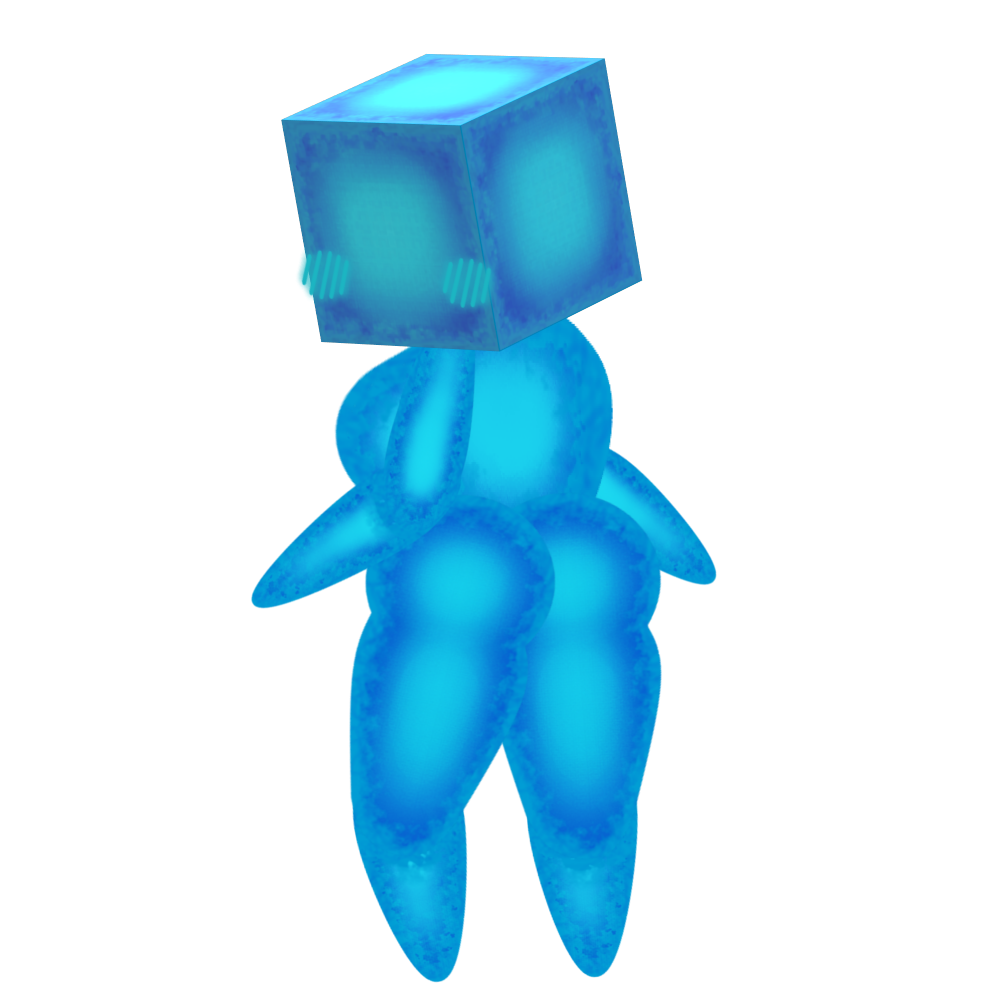 1girls background blevin blue_body blush blushing_at_viewer breasts cube exposed_ass exposed_breasts female female_focus female_only fortnite fortnite:_battle_royale kevin kevin_the_cube looking_at_viewer looking_back looking_back_at_viewer white_background