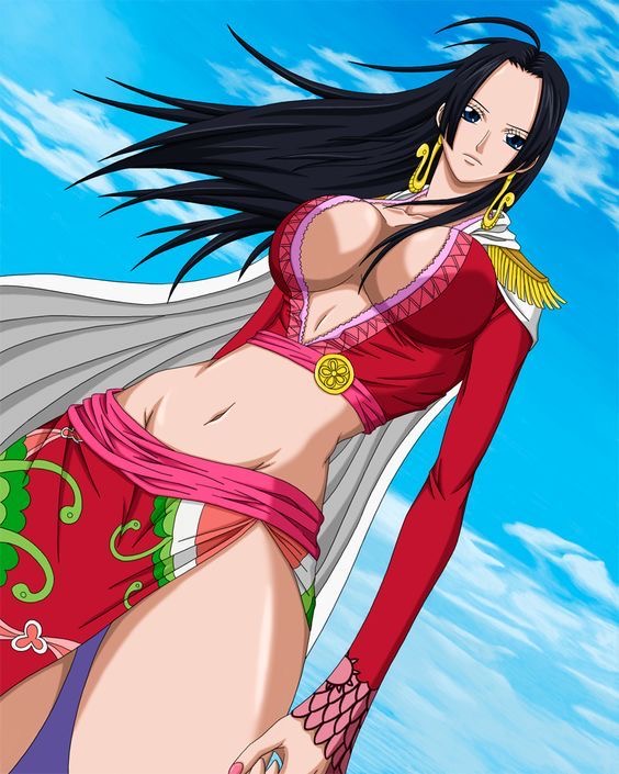 1girls, artist request, black hair, black-haired female, boa hancock, female, female only, no bra, no panties, one piece, solo, solo female, tagme