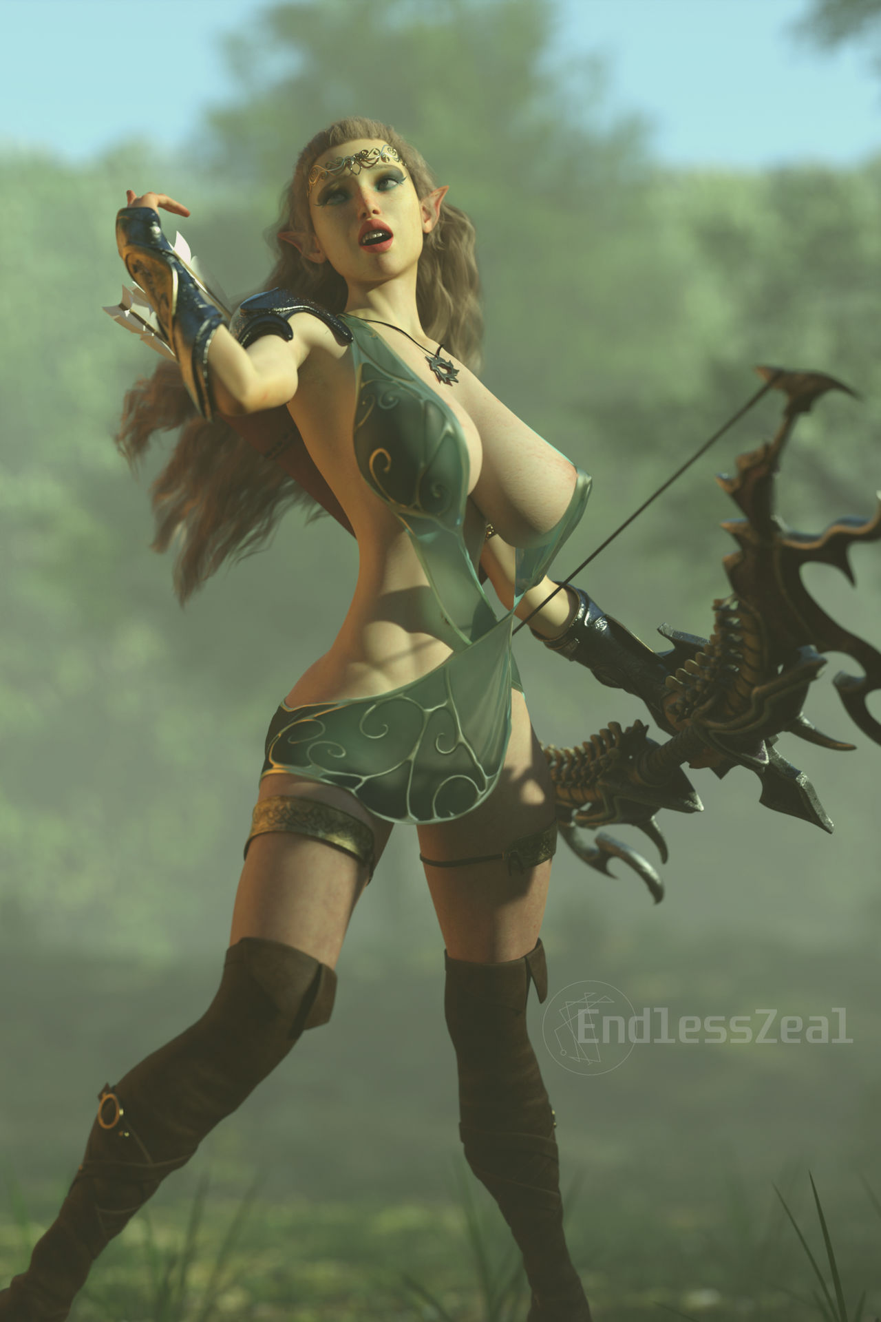 1girls 3d archer artist_name athletic athletic_female big_breasts breasts breasts busty cleavage cleric curvaceous curvy daz3d daz_studio digital_media_(artwork) elf elf_ears elf_female endlesszeal eyebrows eyelashes eyes fantasy female female_focus female_only fit fit_female hair hips hourglass_figure huge_breasts humanoid large_breasts legs light-skinned_female light_skin lips original original_character ranger thick thick_legs thick_thighs thighs top_heavy upper_body voluptuous waist watermark wide_hips