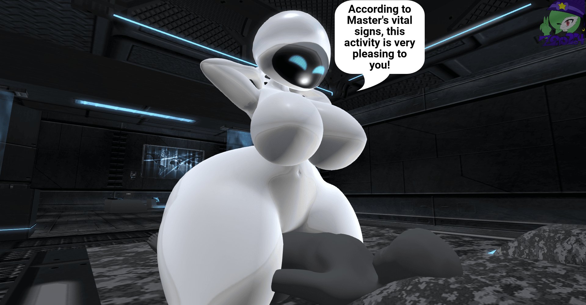 anon, big breasts, breasts, disney, eve (wall-e), female, pixar, tagme, text, wall-e, zer0264