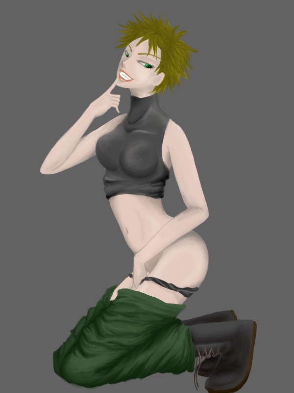 breasts clothing female female_only hellsing hellsing_ultimate human kneeling pale_skin short_hair solo tagme zorin_blitz