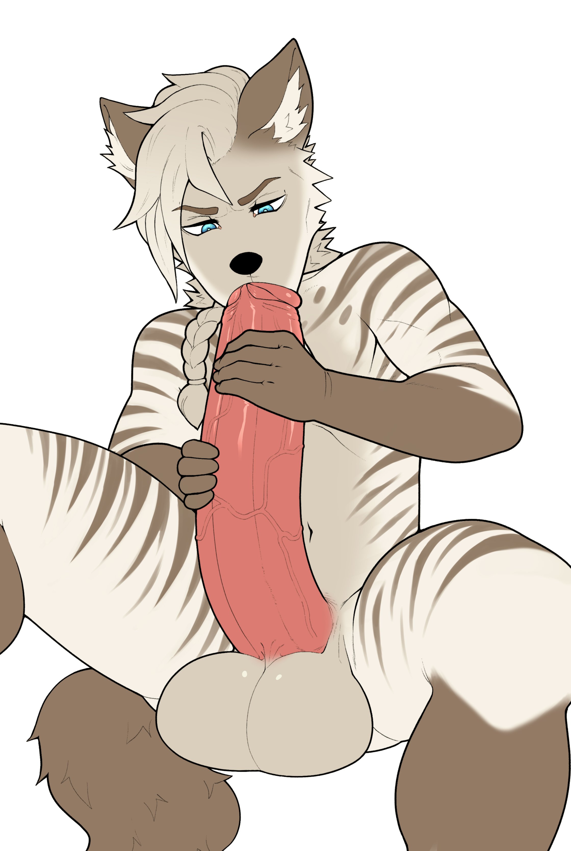 autofellatio, balls, big penis, furry, huge cock, inkgoat, long penis, male, mouth full of cock, penis, self insert