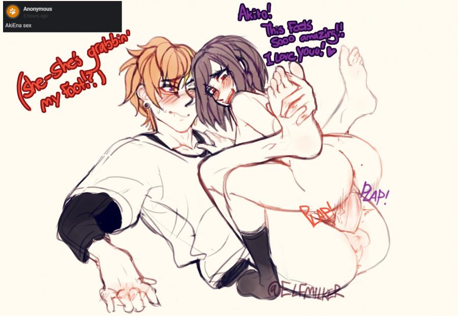 almost naked, big sister, blush, brother, brother and sister, dialogue, female, foot fetish, incest, little brother, older sister, project sekai, pussy, shinonome akito, shinonome ena, vaginal sex, younger brother